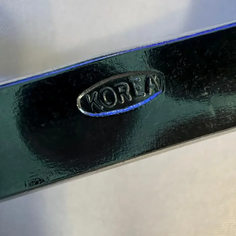 Vintage Korean Made Kitchen Utensil Set Spatula Spoon Fork‎ Blue Plastic Handle